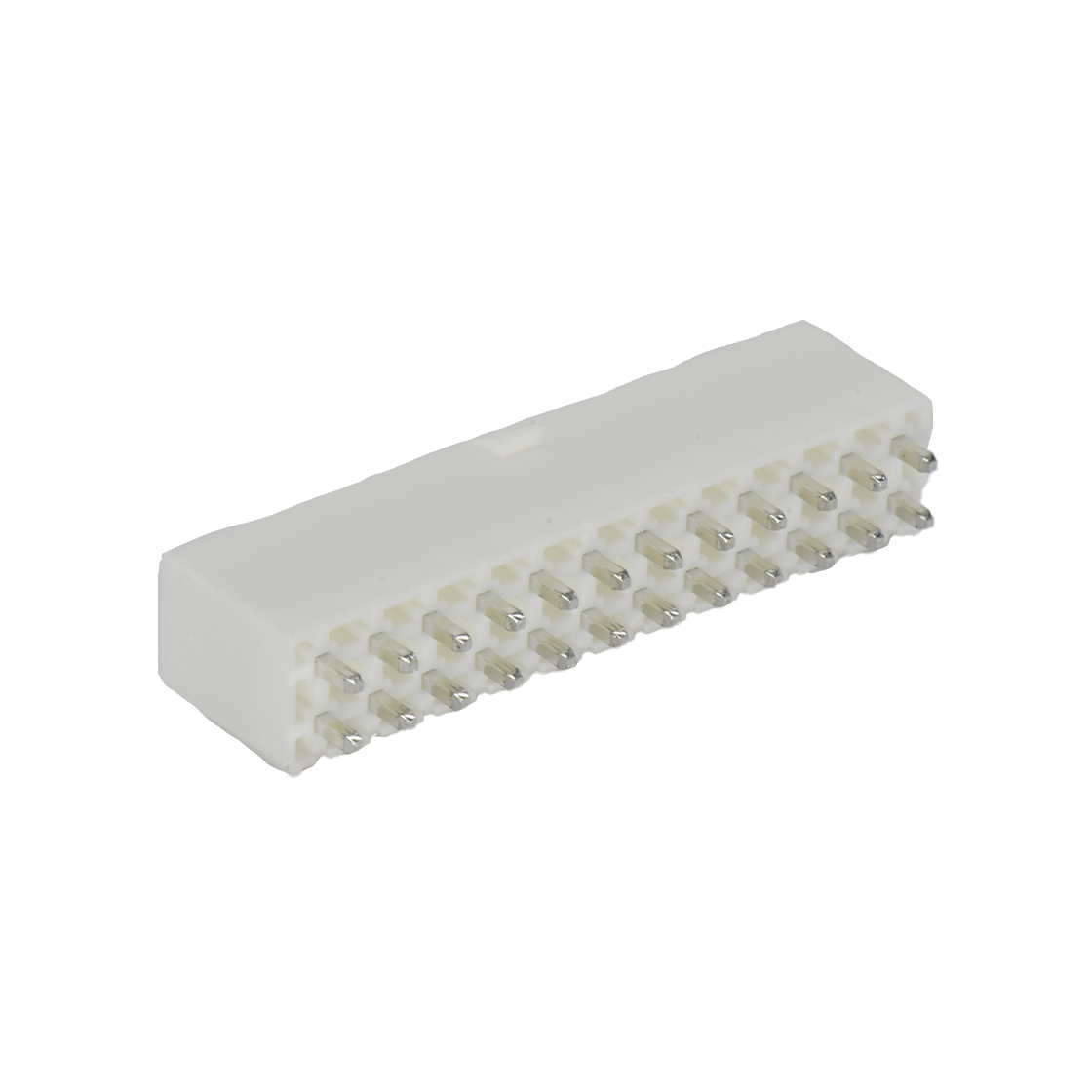 Pitch 4.2mm 双排 180°DIP Wafer 实心针 2X12Pin PA66,94V-0 本色 亮锡